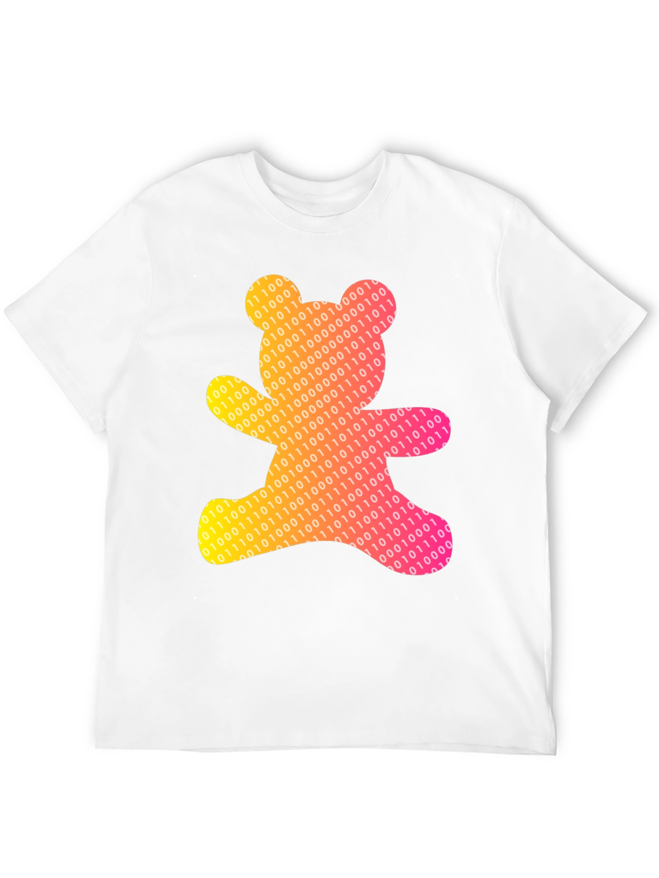 Binary Bear Graphic Tee - Unique Coded Design