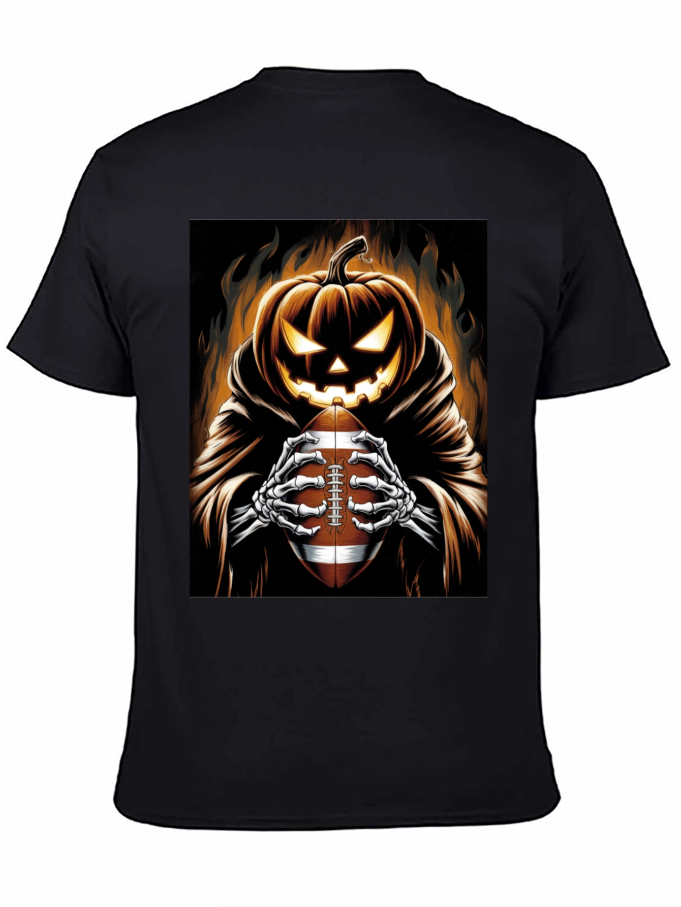 Halloween Football Pumpkin T-Shirt