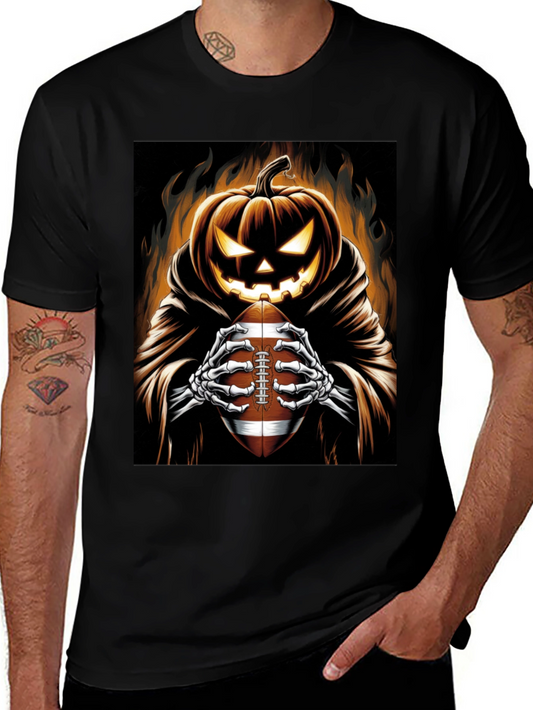 Halloween Football Pumpkin T-Shirt