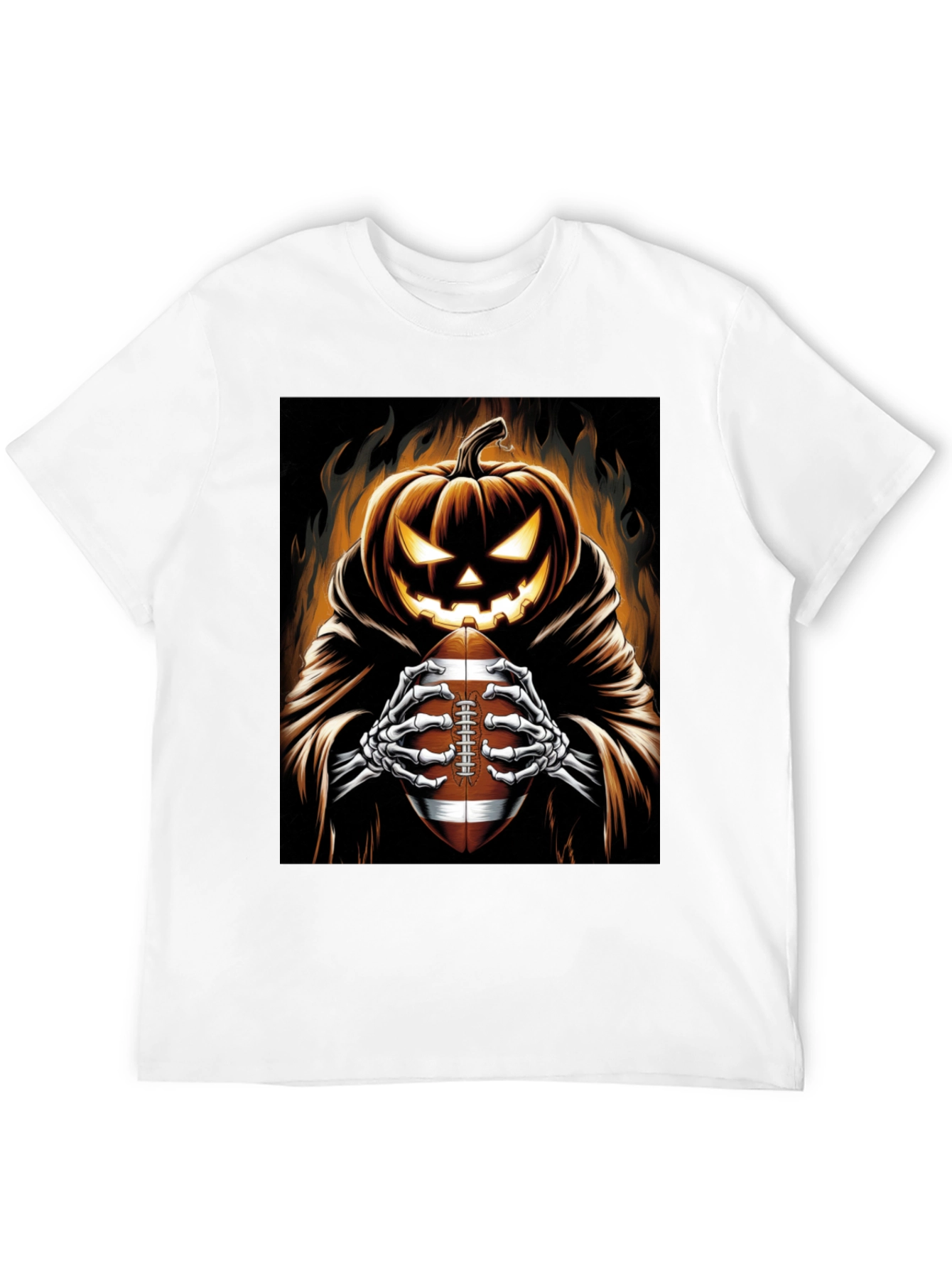Halloween Football Pumpkin T-Shirt