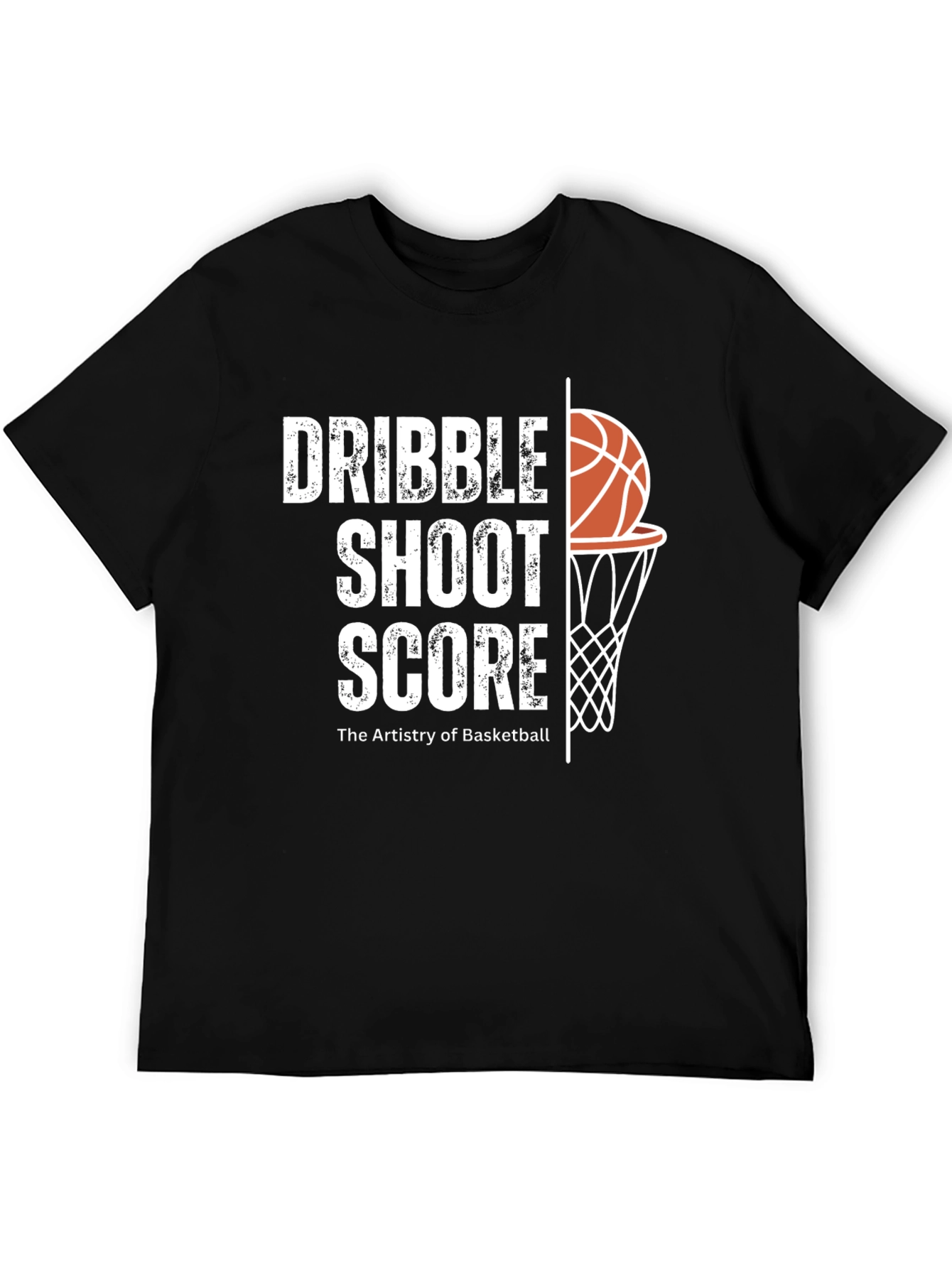 Dribble Shoot Score Basketball Graphic T-Shirt