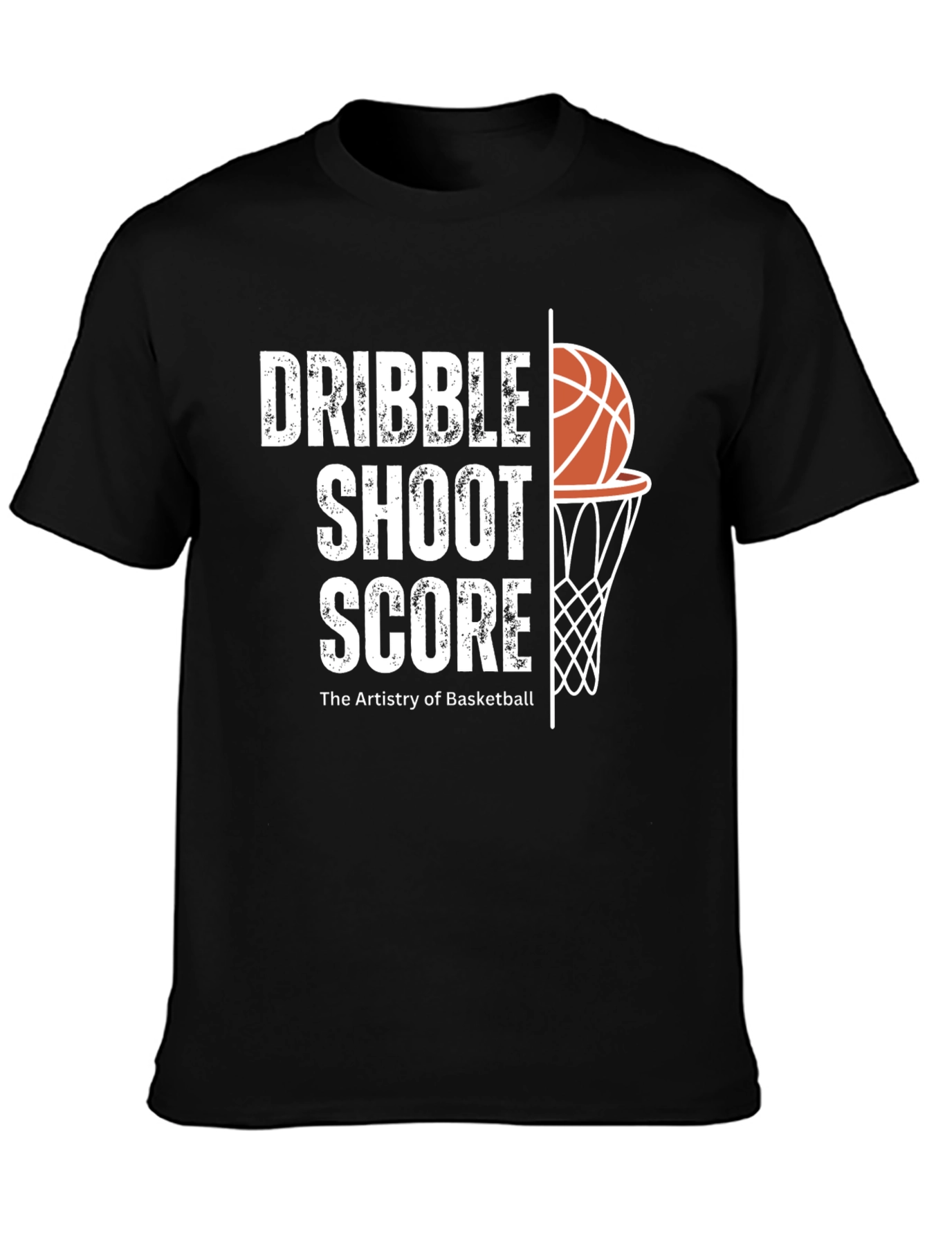Dribble Shoot Score Basketball Graphic T-Shirt