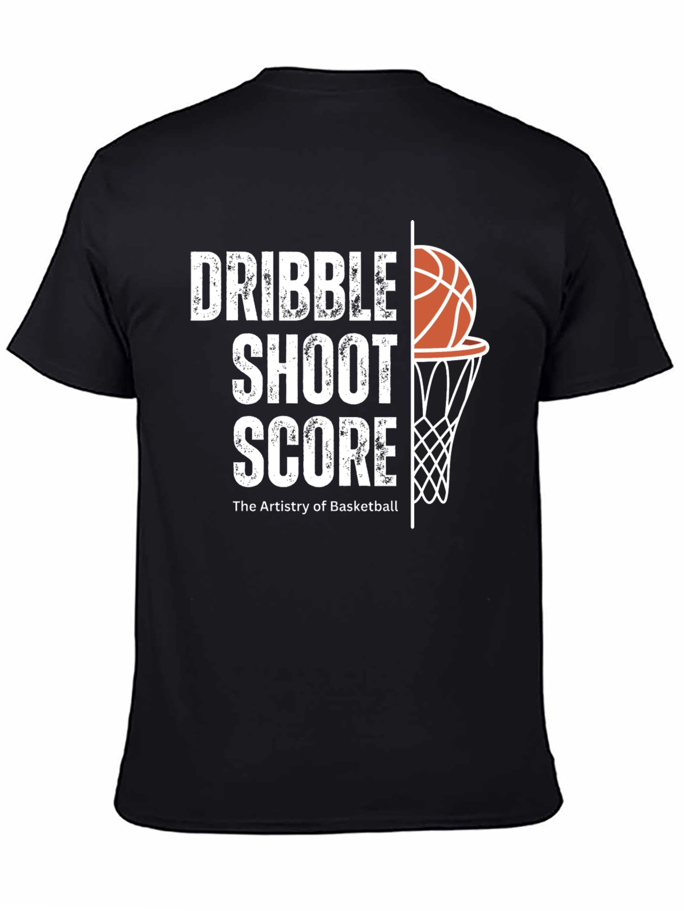 Dribble Shoot Score Basketball Graphic T-Shirt
