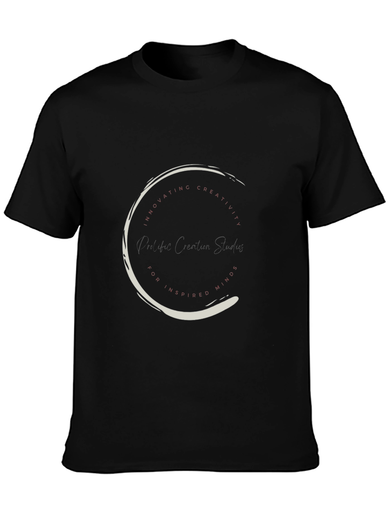 Zen Circle Graphic Tee - Soft Black Cotton T-Shirt