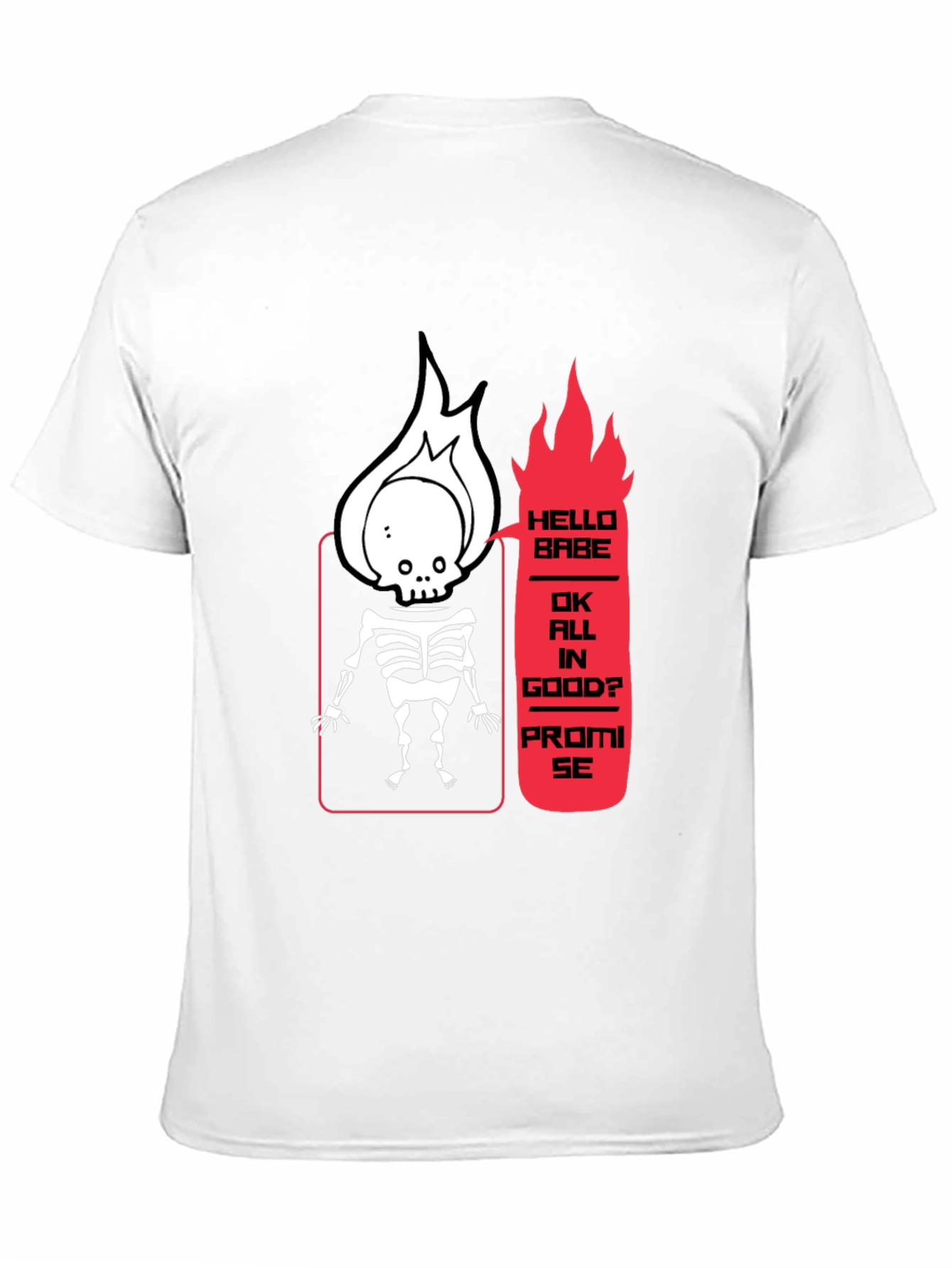 Skeleton Flame Graphic Tee - Hello Babe