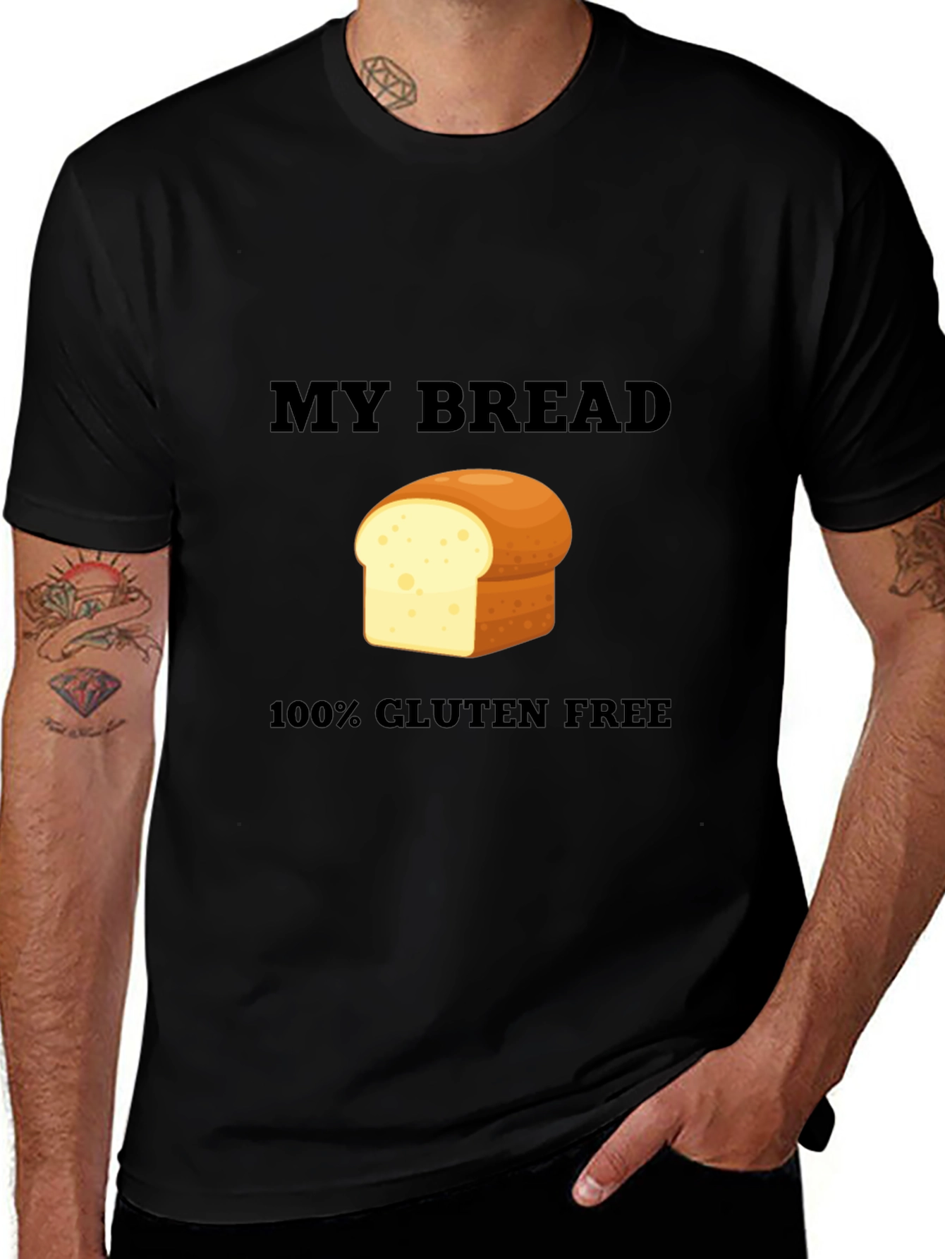 Gluten-Free Bread T-Shirt -  Novelty Graphic Tee