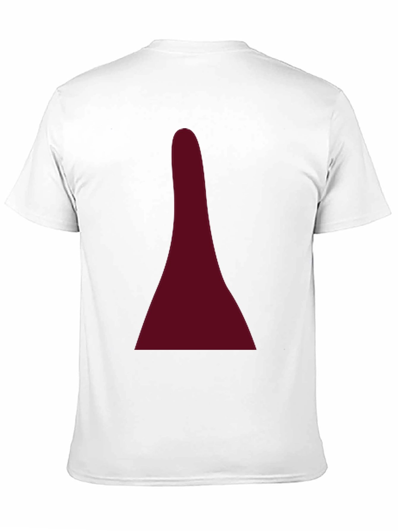 Maroon Geometric Design Black T-Shirt
