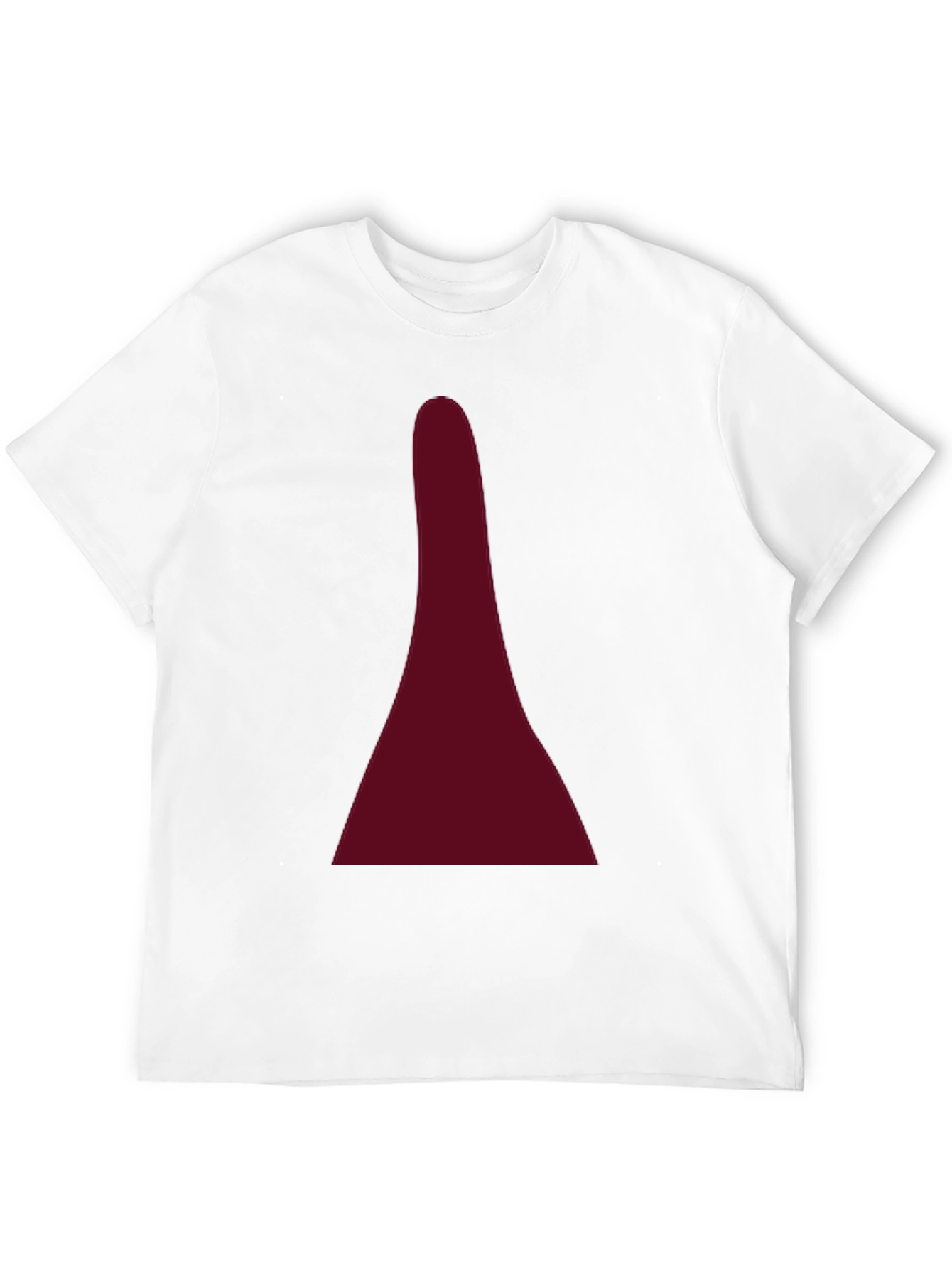 Maroon Geometric Design Black T-Shirt