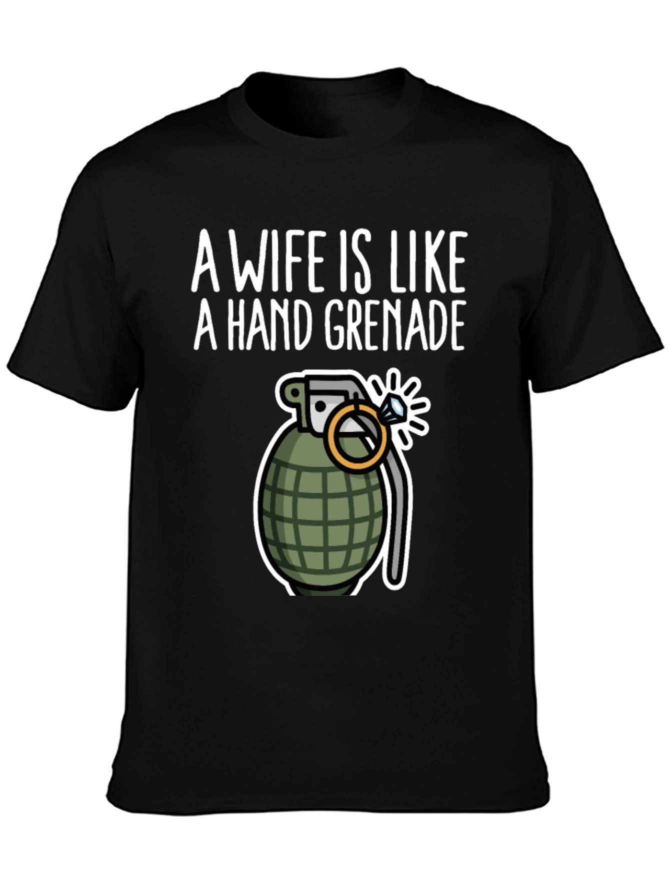 Wife Like a Hand Grenade Funny Graphic Tee