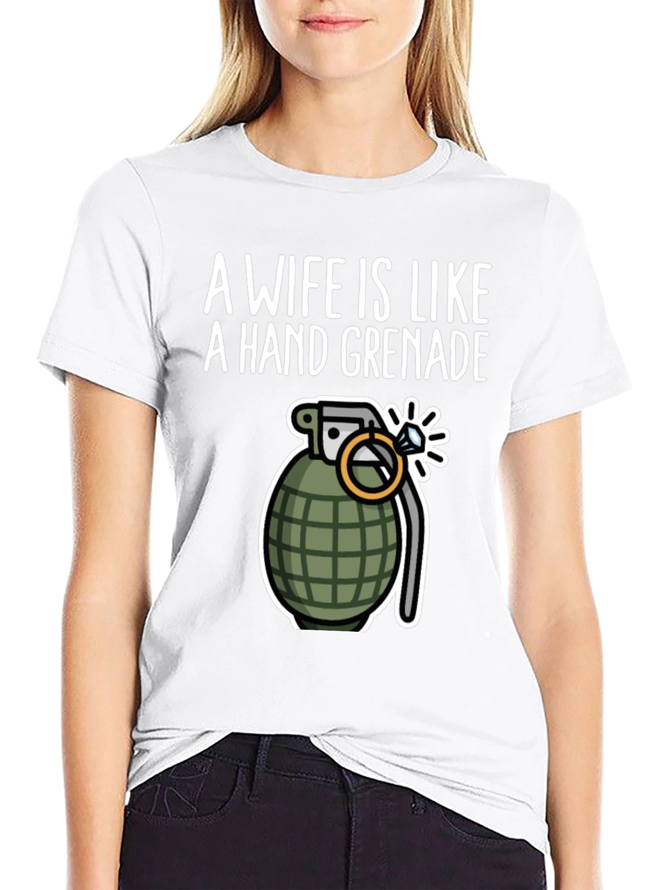 Wife Like a Hand Grenade Funny Graphic Tee