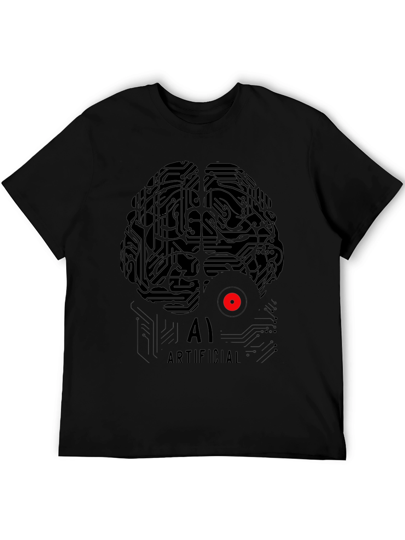 AI Brain Circuitry T-Shirt - Artificial Intelligence Design