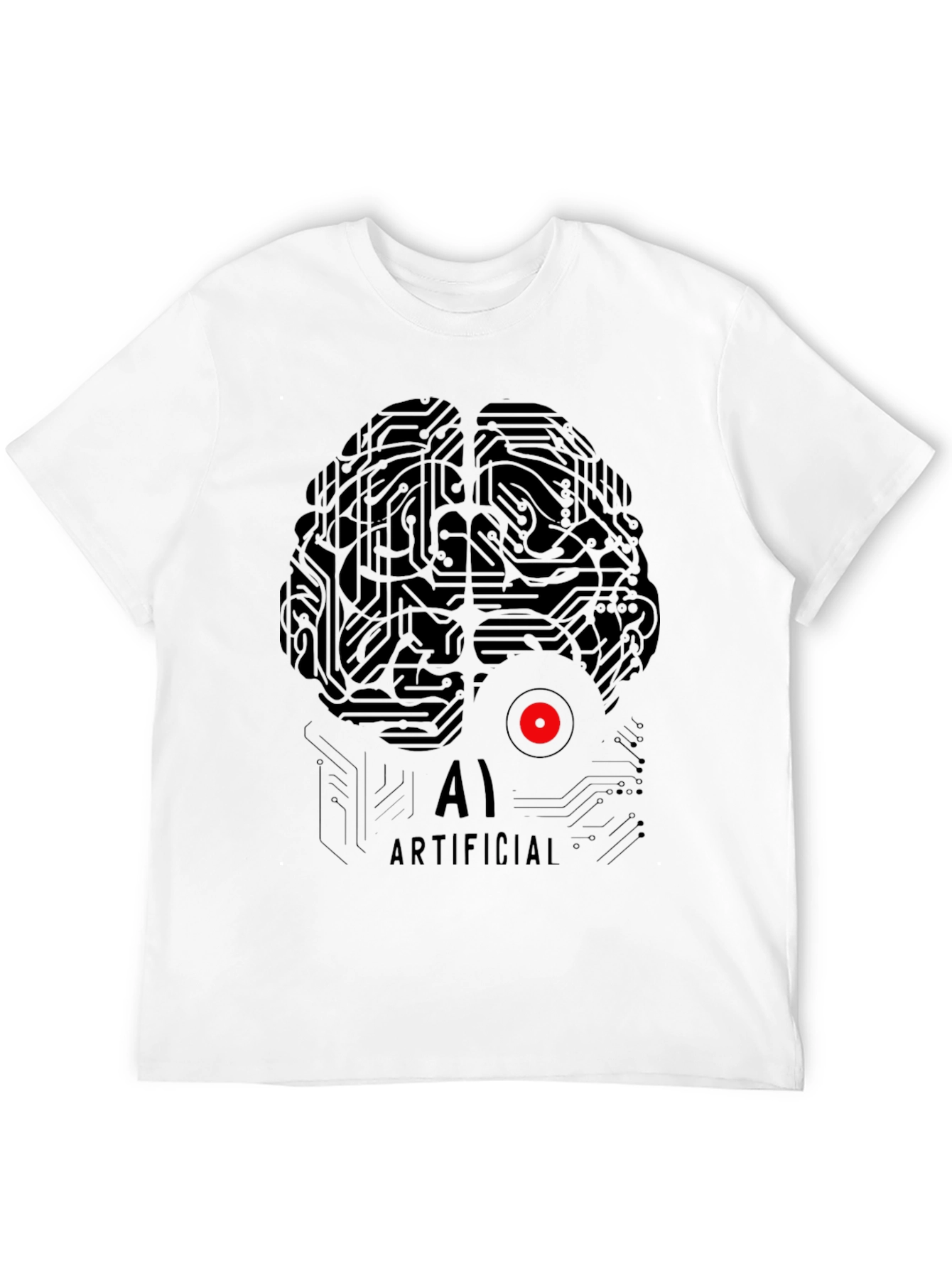 AI Brain Circuitry T-Shirt - Artificial Intelligence Design