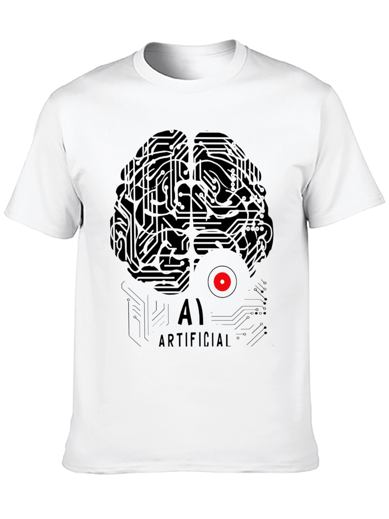 AI Brain Circuitry T-Shirt - Artificial Intelligence Design