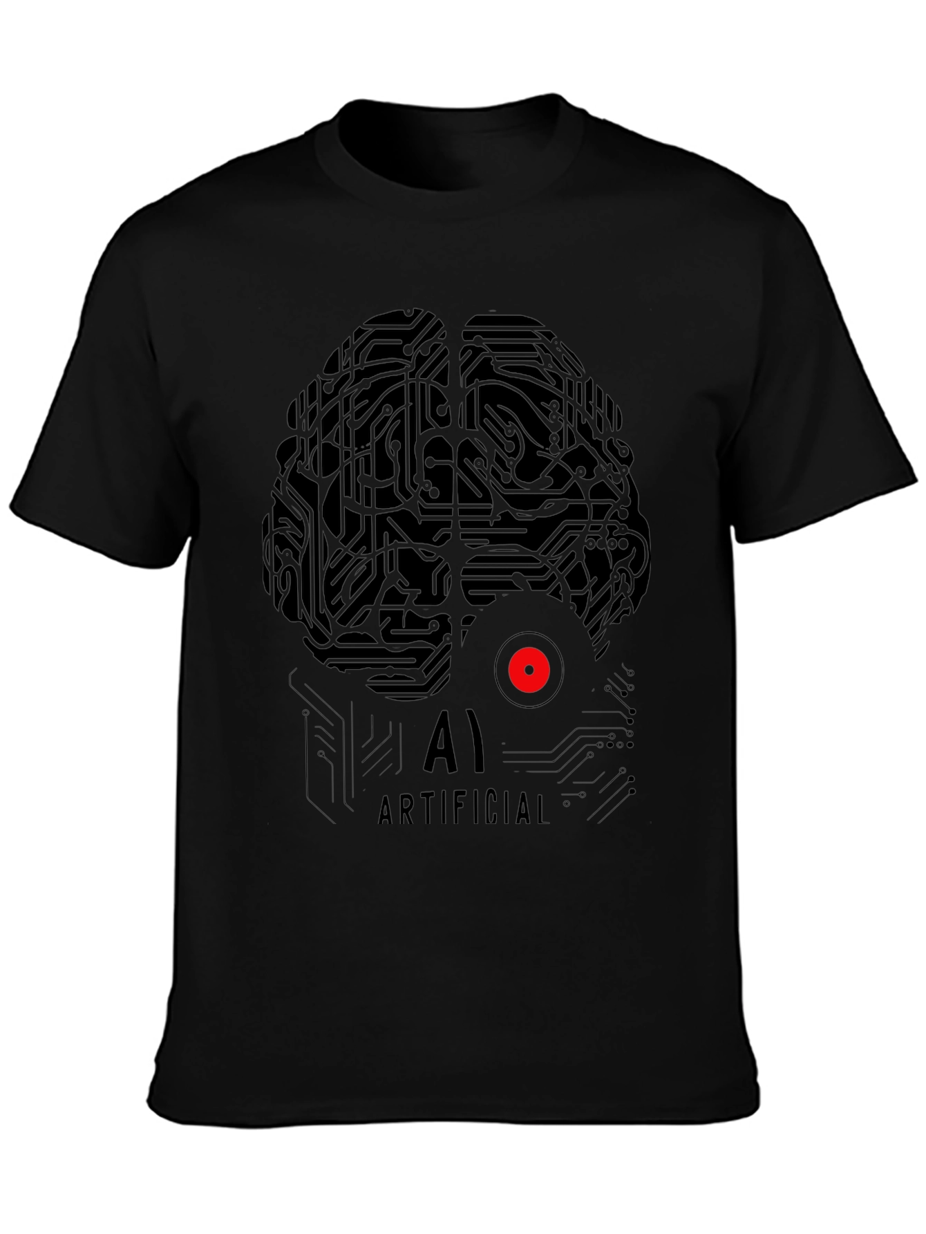 AI Brain Circuitry T-Shirt - Artificial Intelligence Design