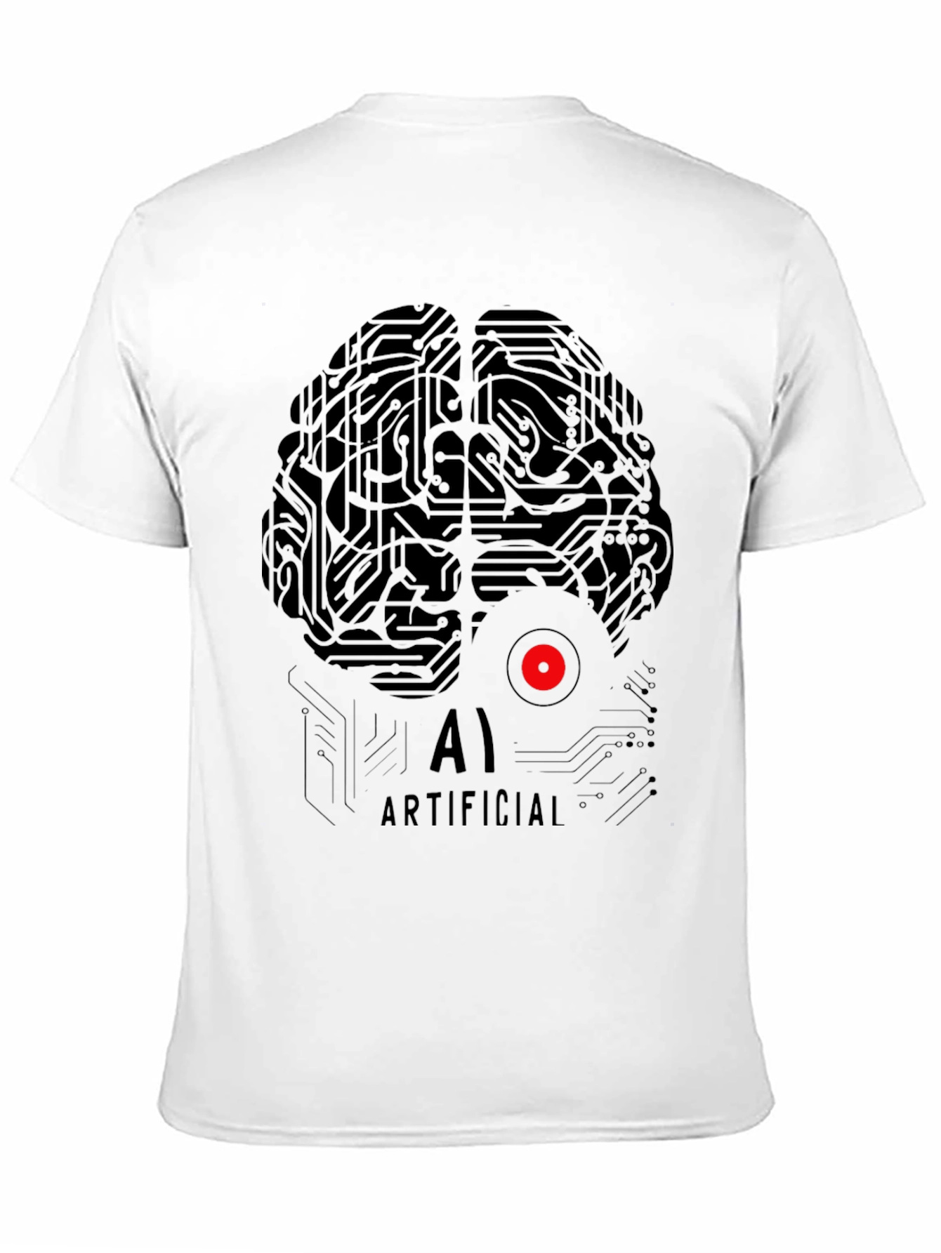 AI Brain Circuitry T-Shirt - Artificial Intelligence Design