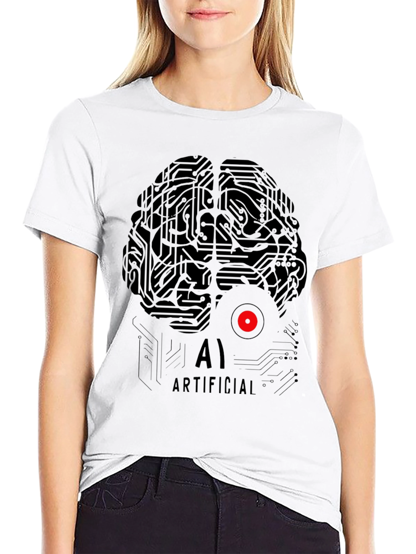 AI Brain Circuitry T-Shirt - Artificial Intelligence Design