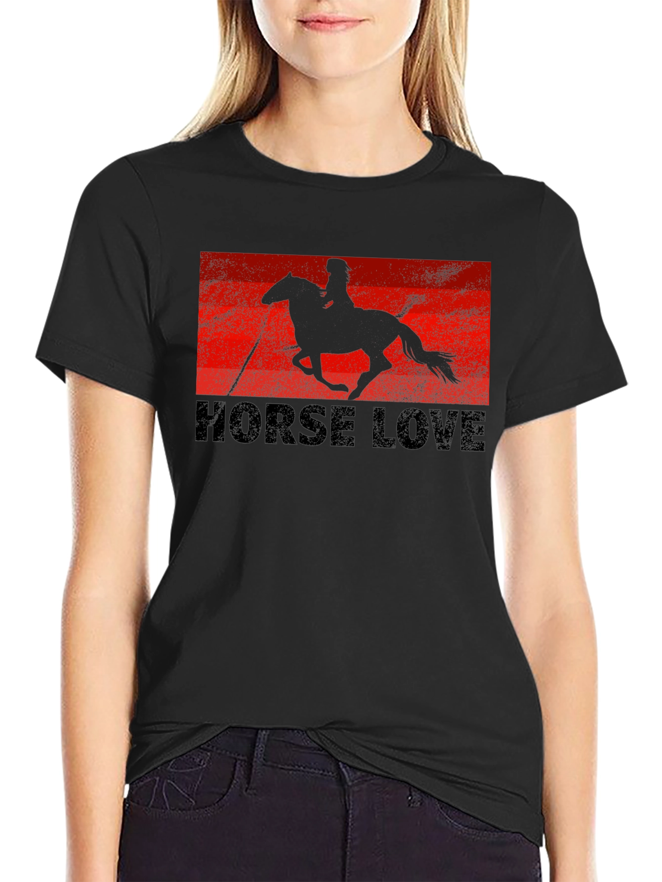 Horse Love Graphic Tee - Black T-Shirt