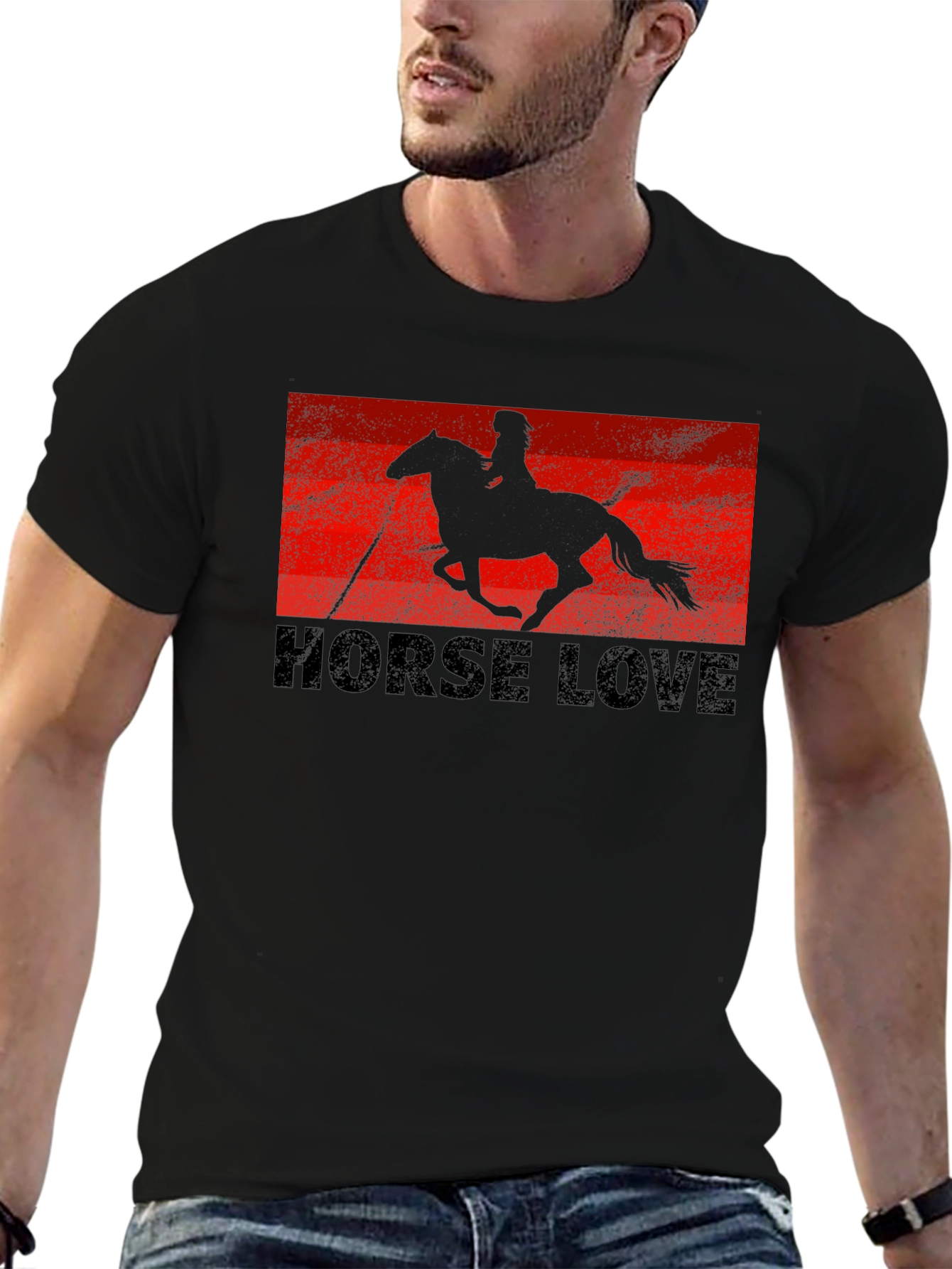 Horse Love Graphic Tee - Black T-Shirt