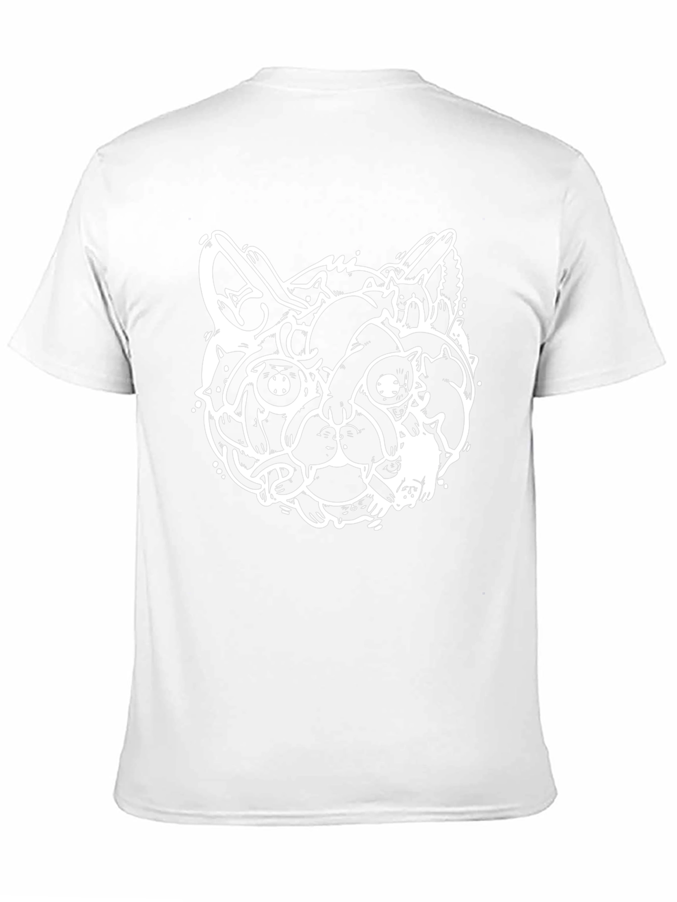 Cat Face Graphic Black T-Shirt