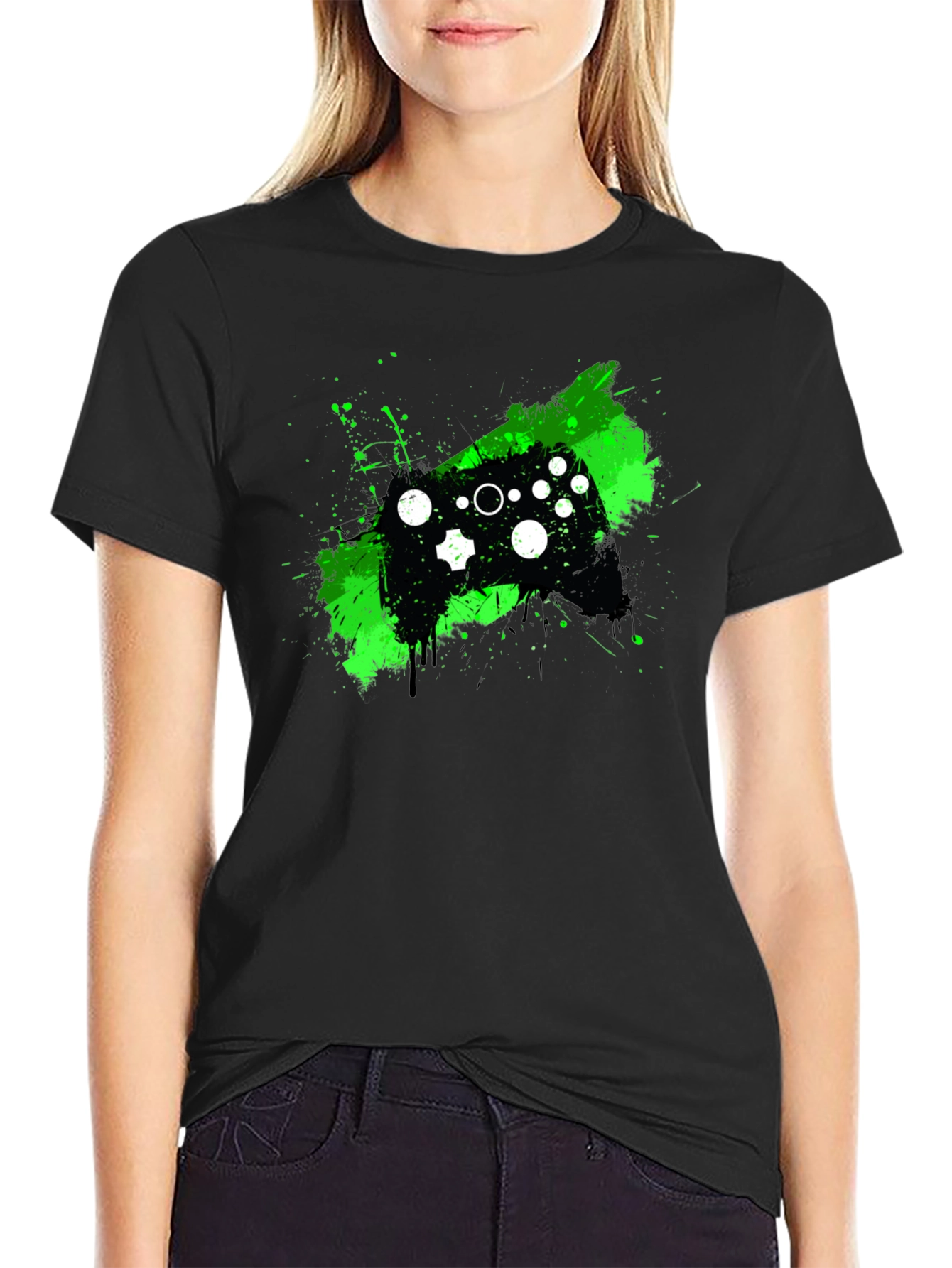 Gaming Controller Graphic Tee - Black