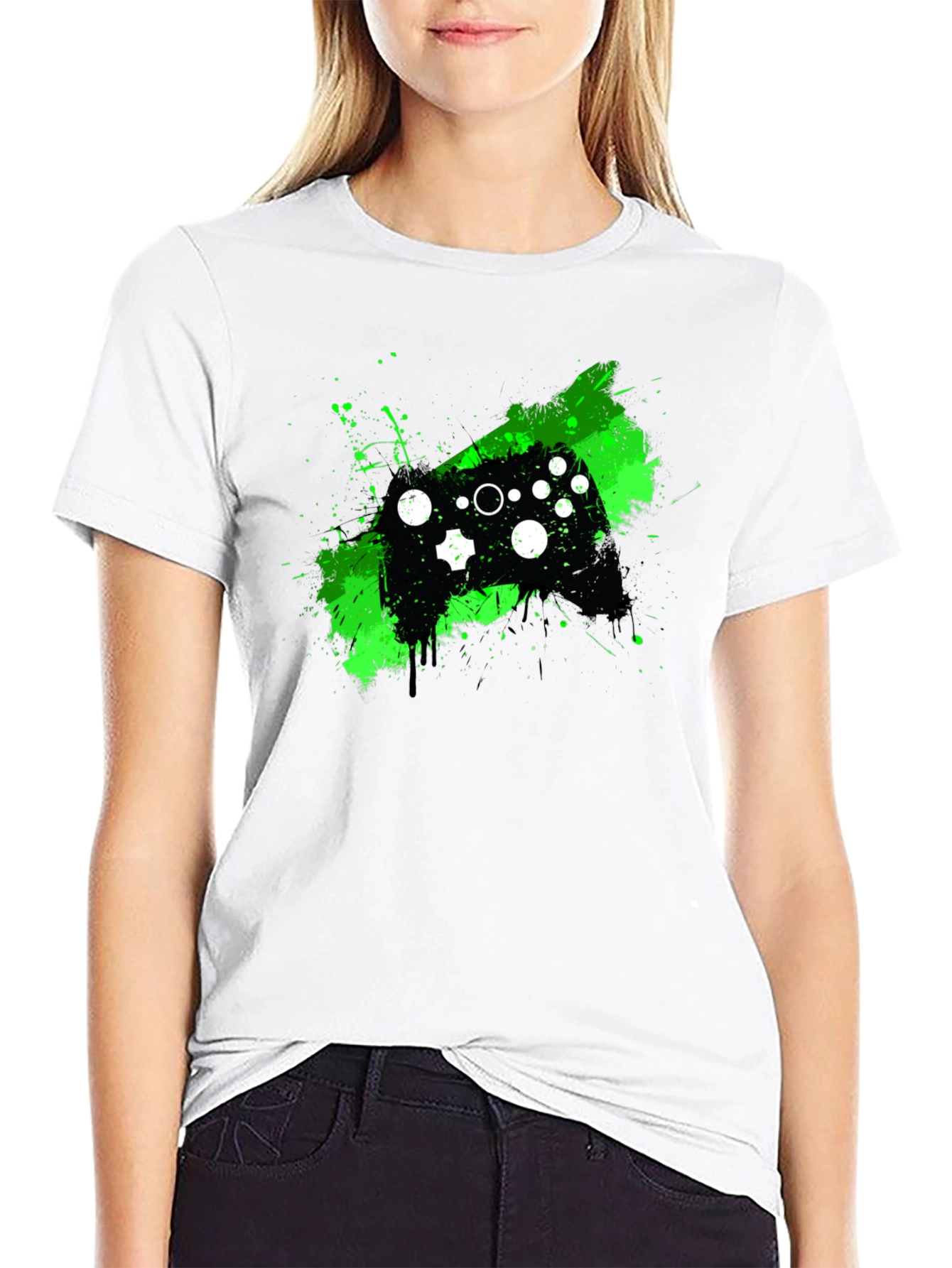 Gaming Controller Graphic Tee - Black