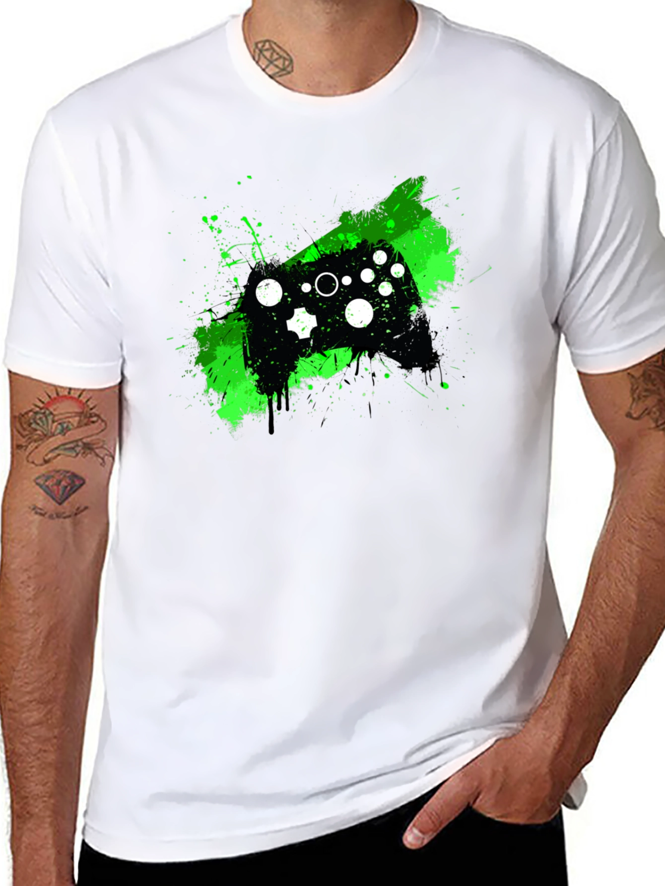 Gaming Controller Graphic Tee - Black