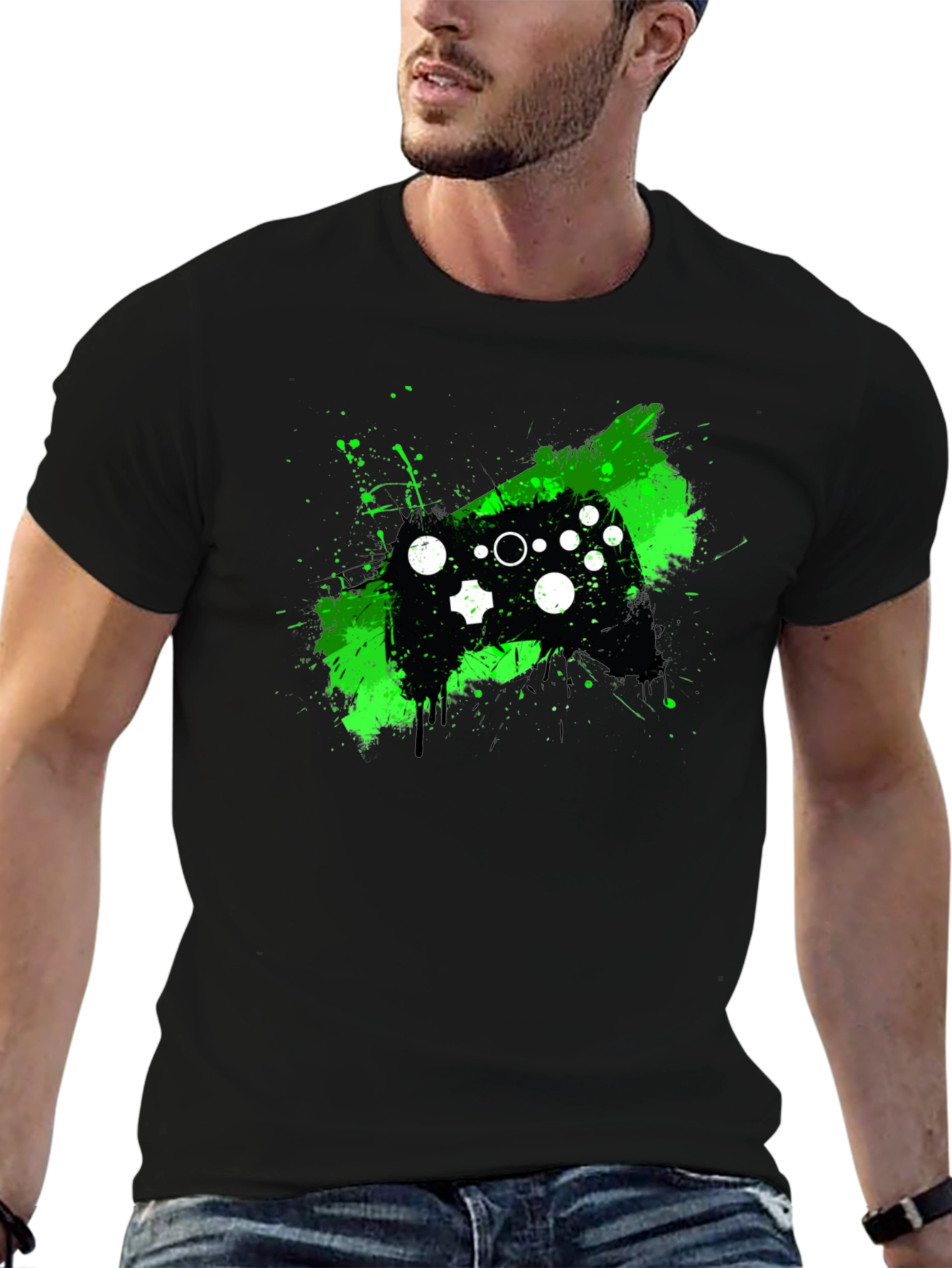 Gaming Controller Graphic Tee - Black