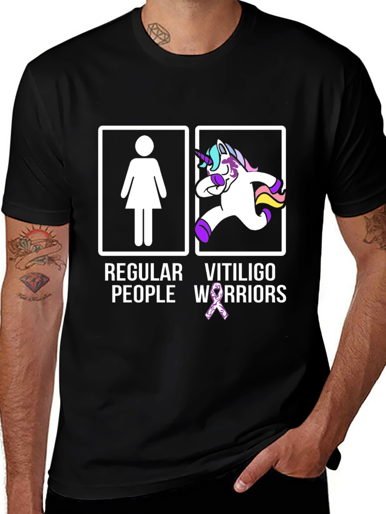 Vitiligo Warriors Graphic T-Shirt