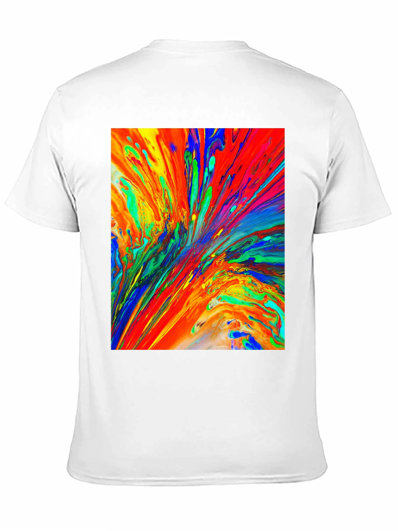 Abstract Paint Splatter Black T-Shirt