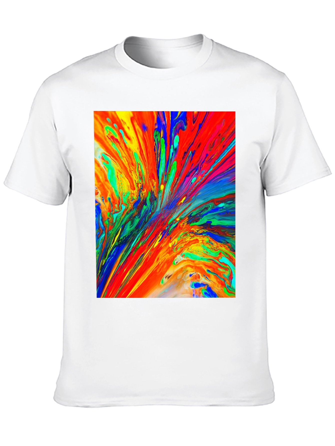 Abstract Paint Splatter Black T-Shirt