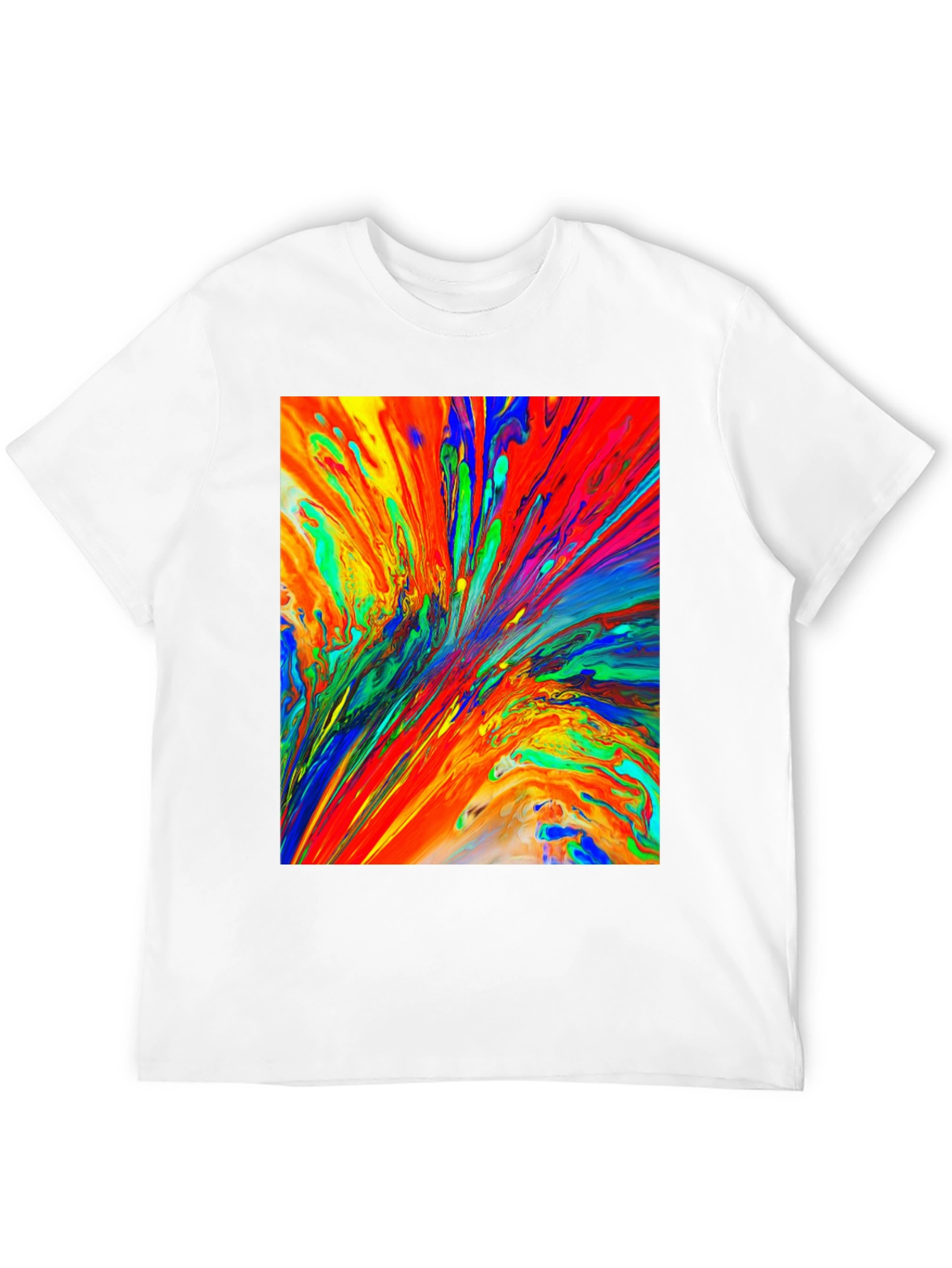 Abstract Paint Splatter Black T-Shirt