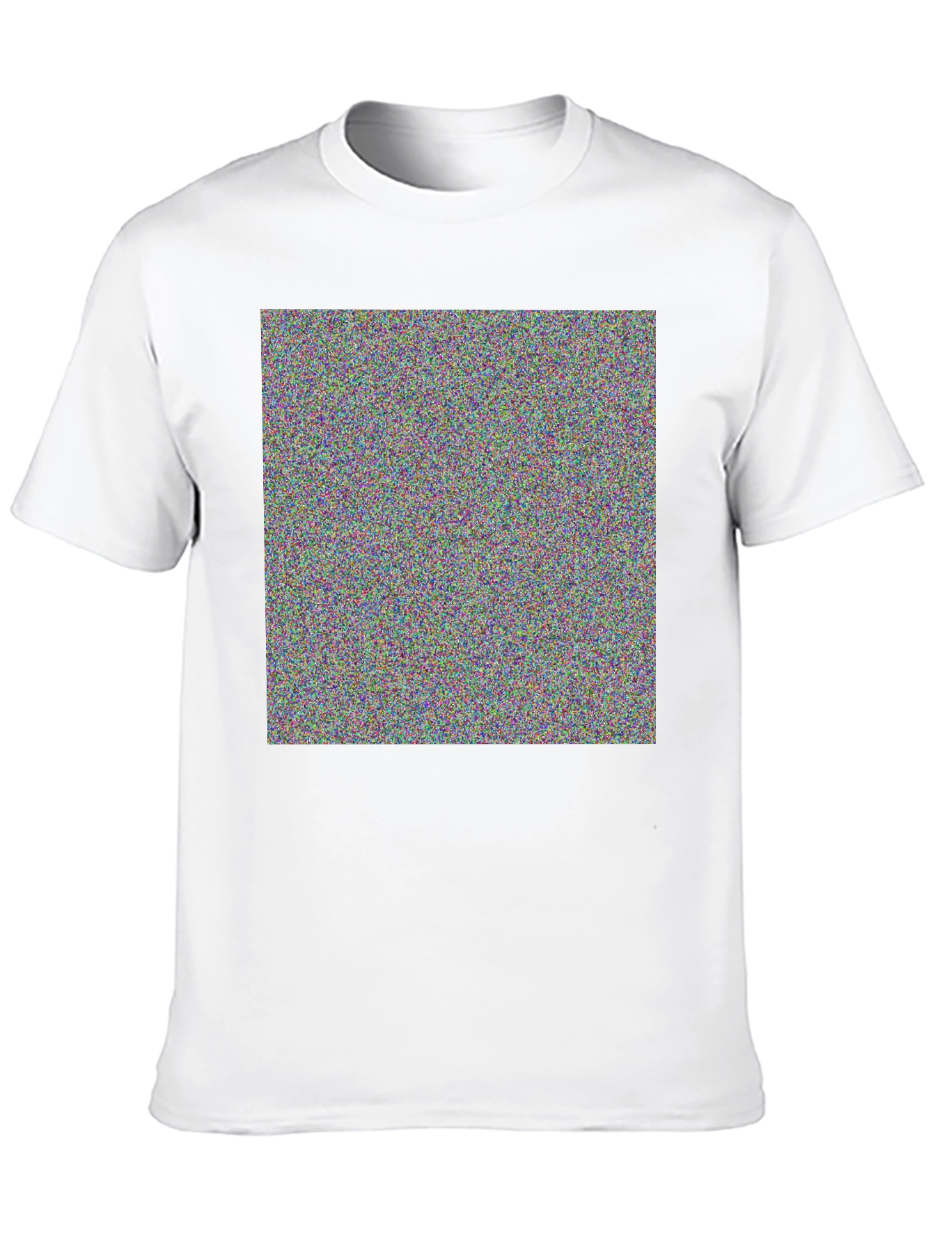 Abstract Pattern Black Crew Neck T-Shirt