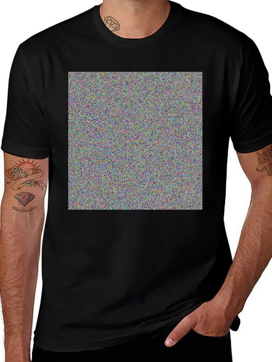 Abstract Pattern Black Crew Neck T-Shirt