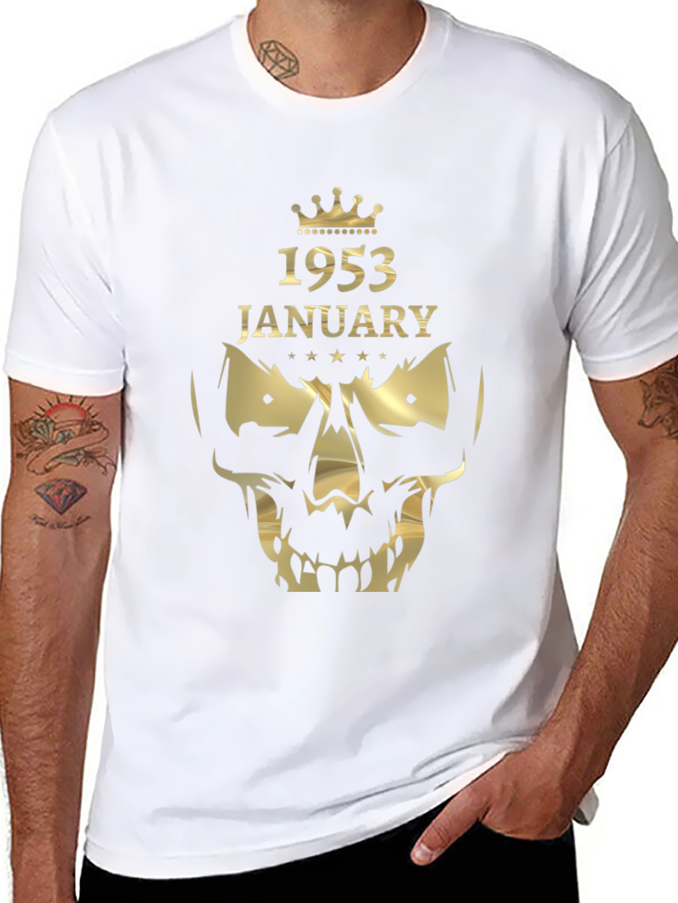 1953 January Graphic Tee - Skull Crown