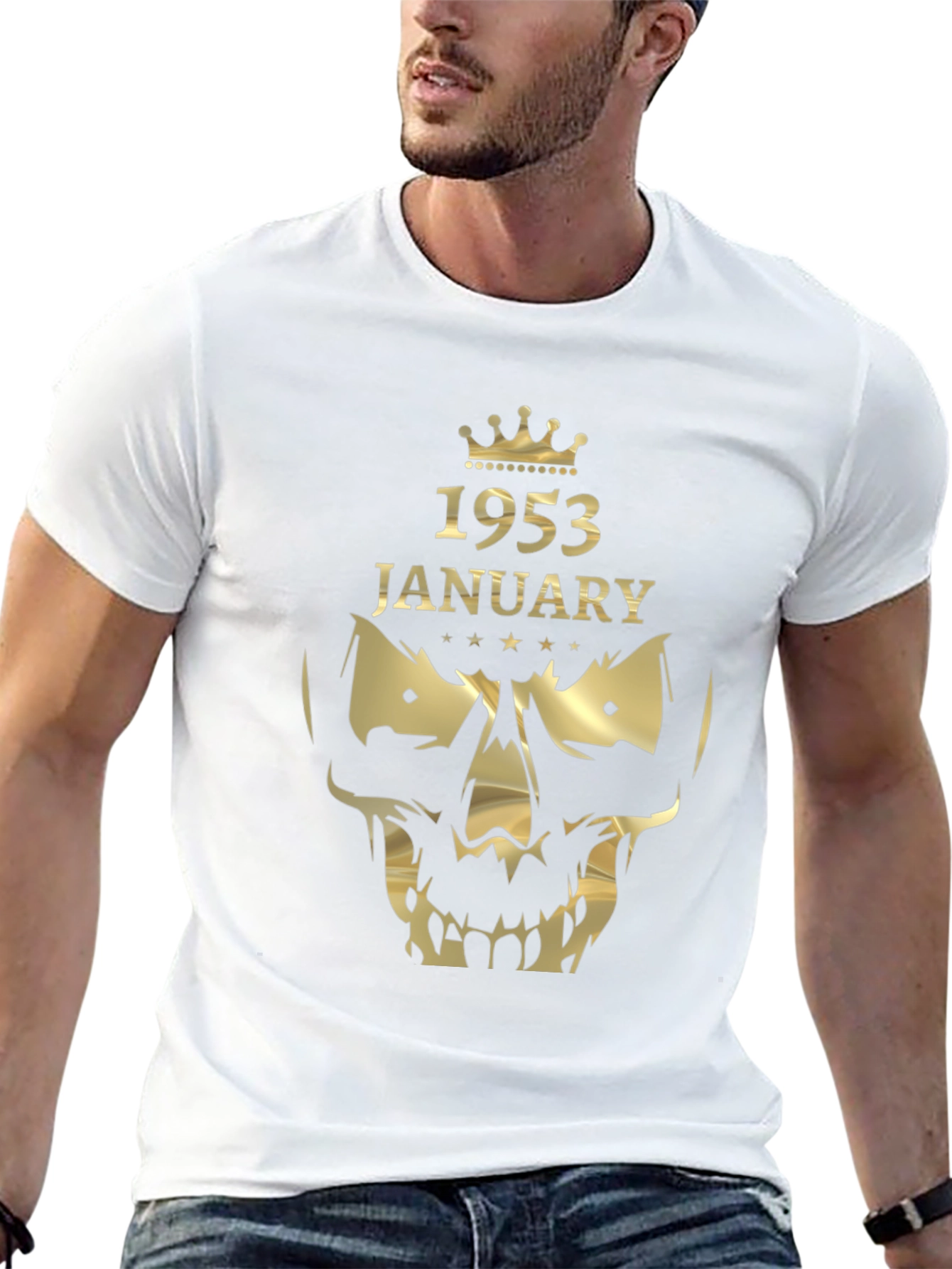 1953 January Graphic Tee - Skull Crown