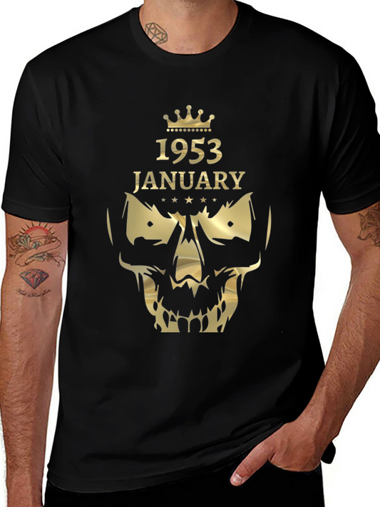 1953 January Graphic Tee - Skull Crown