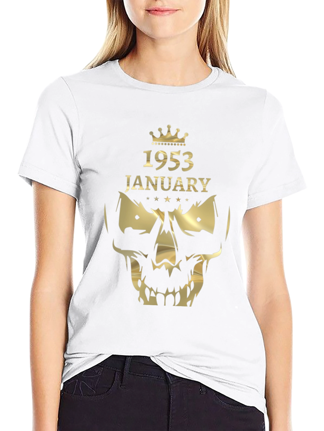1953 January Graphic Tee - Skull Crown