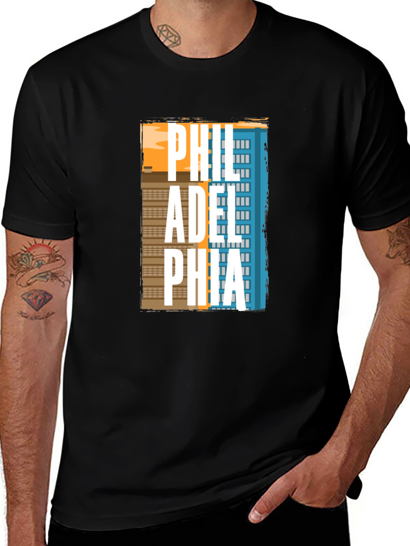 Philadelphia Skyline T-Shirt - Cityscape Design