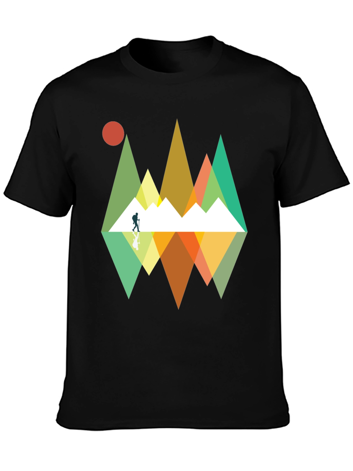 Mountain Reflection Graphic Tee - Outdoor Adventure Shirt