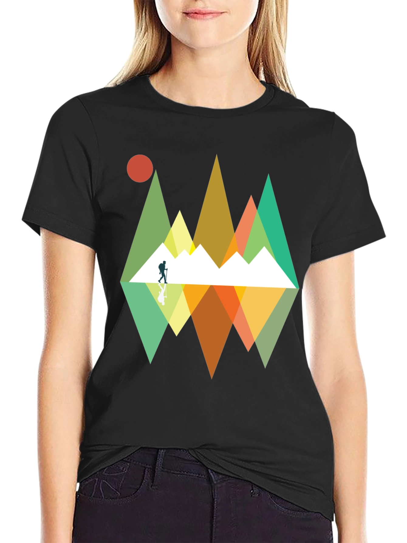 Mountain Reflection Graphic Tee - Outdoor Adventure Shirt