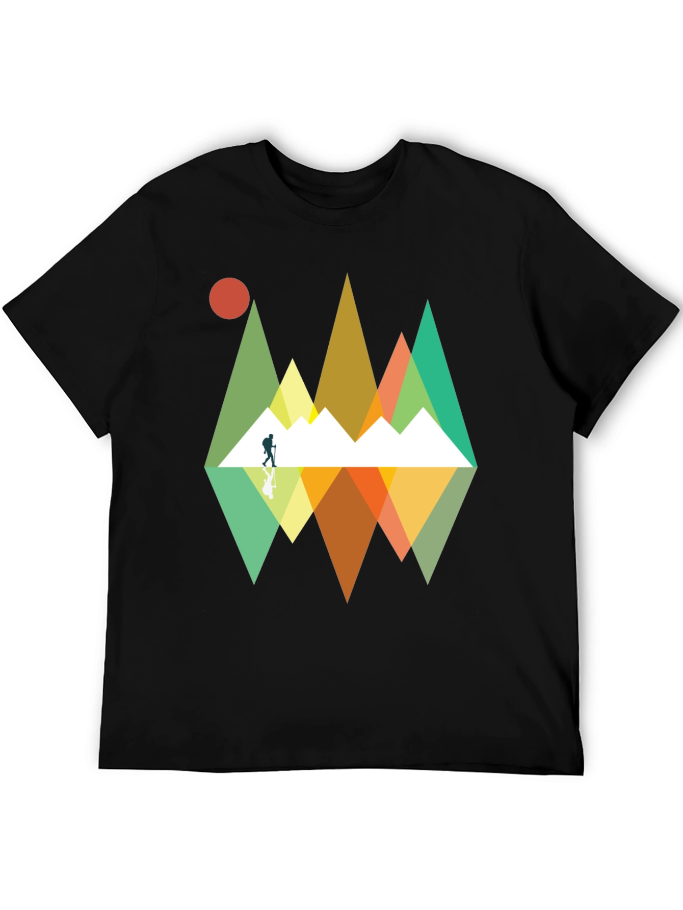 Mountain Reflection Graphic Tee - Outdoor Adventure Shirt