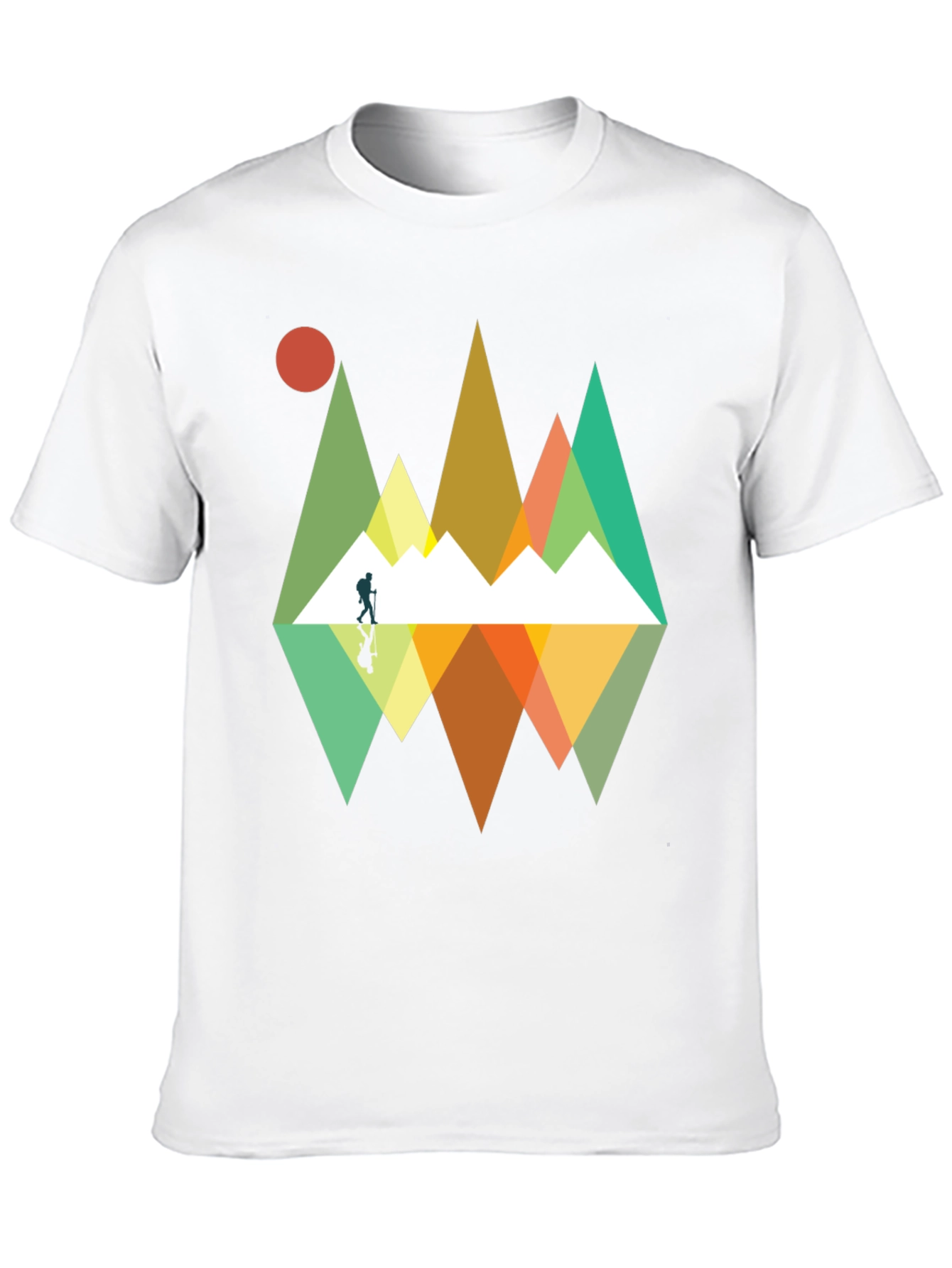 Mountain Reflection Graphic Tee - Outdoor Adventure Shirt