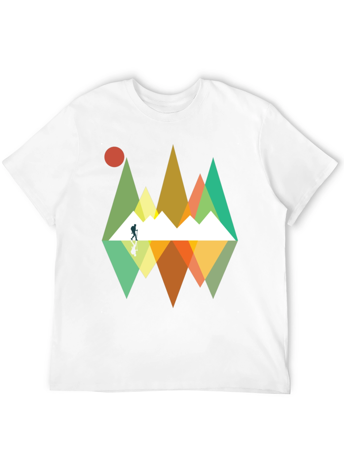 Mountain Reflection Graphic Tee - Outdoor Adventure Shirt