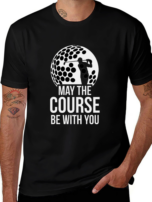 Golf T-Shirt: May The Course Be With You - Black