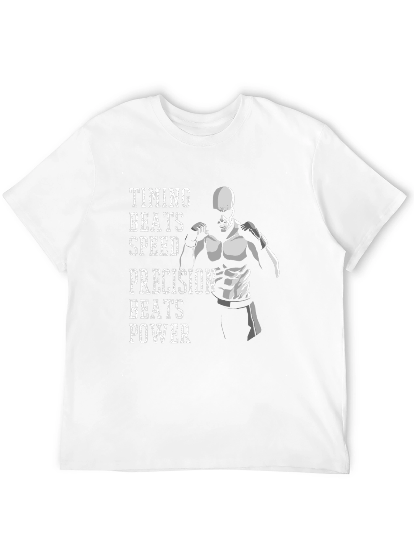 Timing Beats Speed Mens Black Graphic T-Shirt