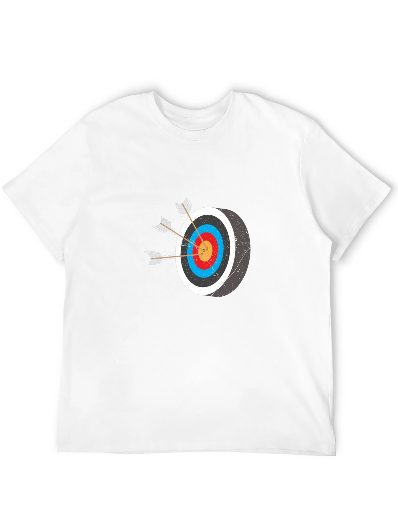 Archery Target Graphic Tee - Black Cotton T-Shirt