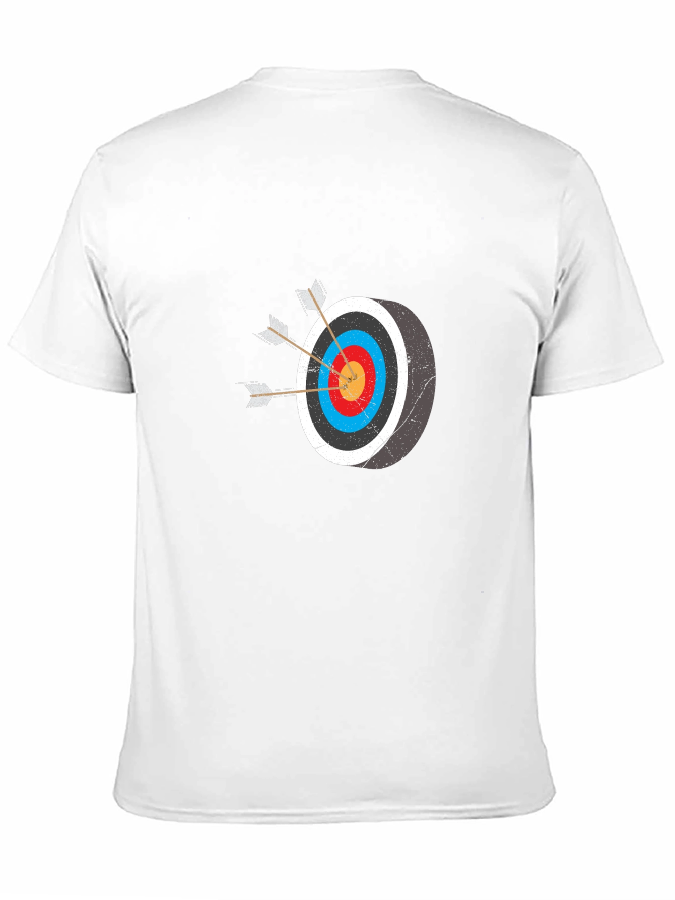 Archery Target Graphic Tee - Black Cotton T-Shirt