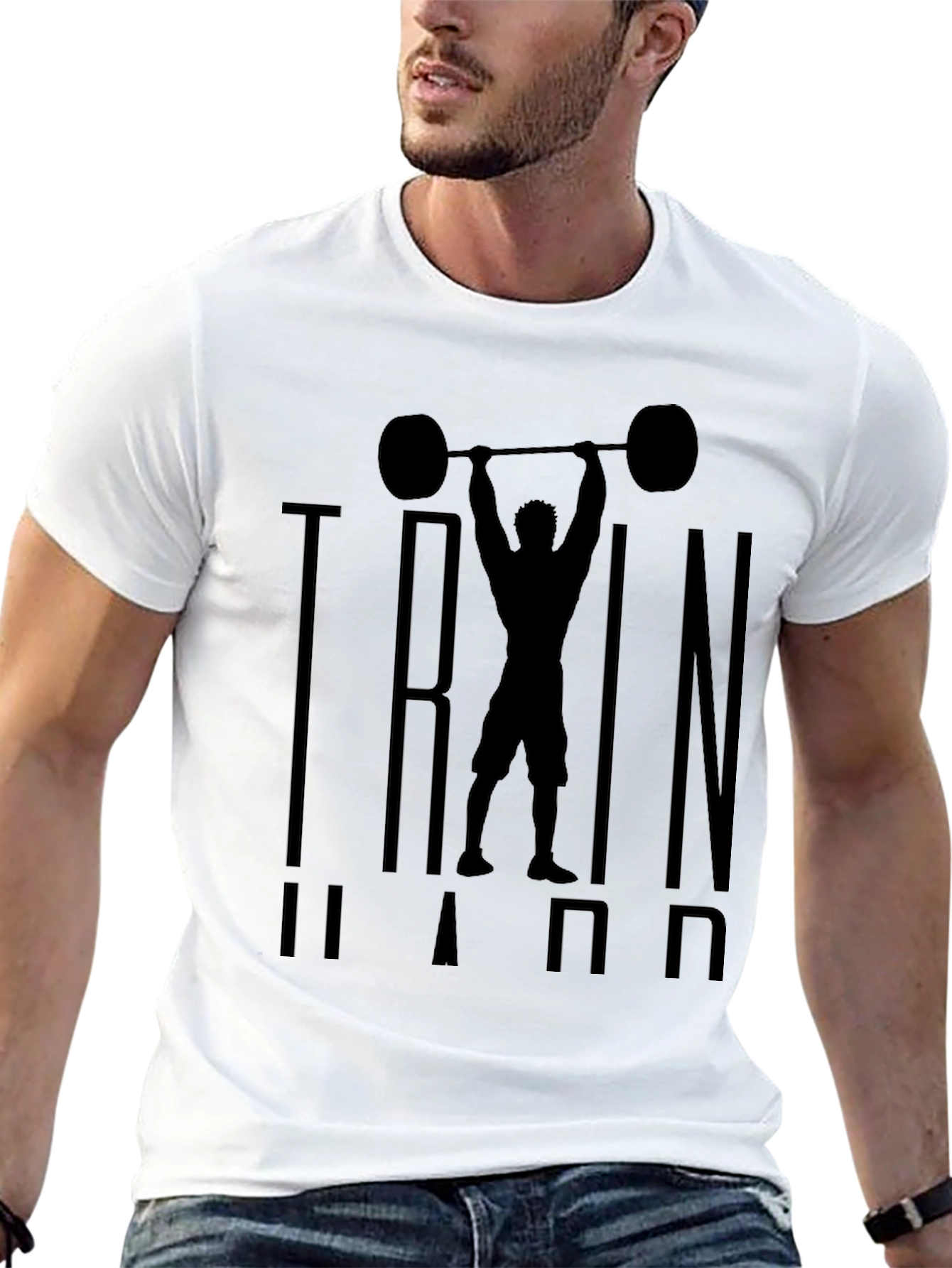 Train Hard Graphic Tee - Fitness Apparel
