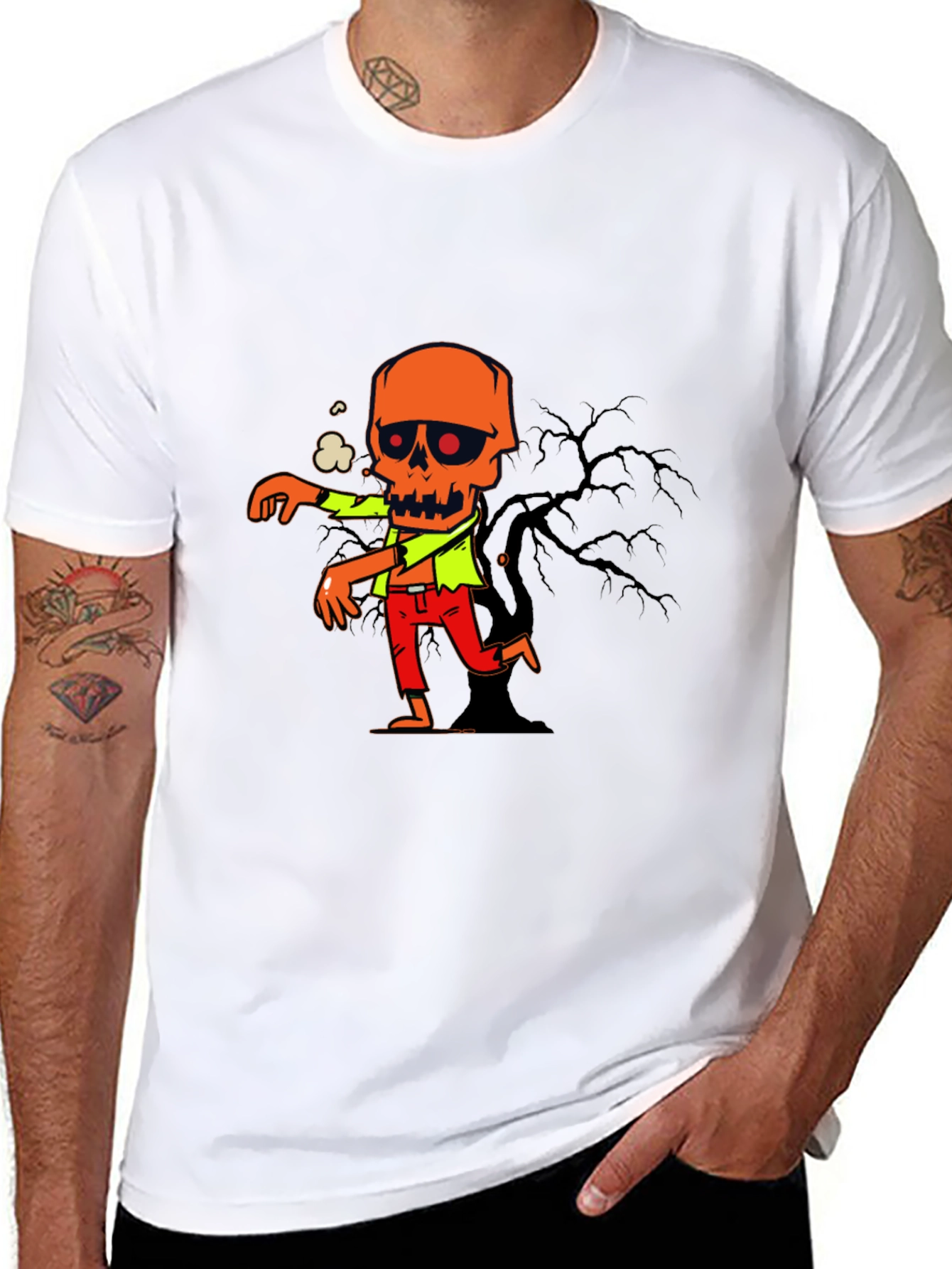 Zombie Graphic Print T-Shirt - Halloween