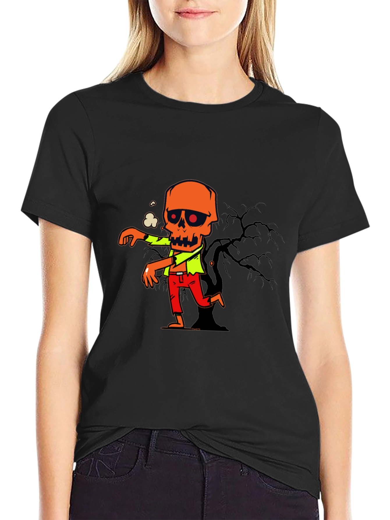 Zombie Graphic Print T-Shirt - Halloween